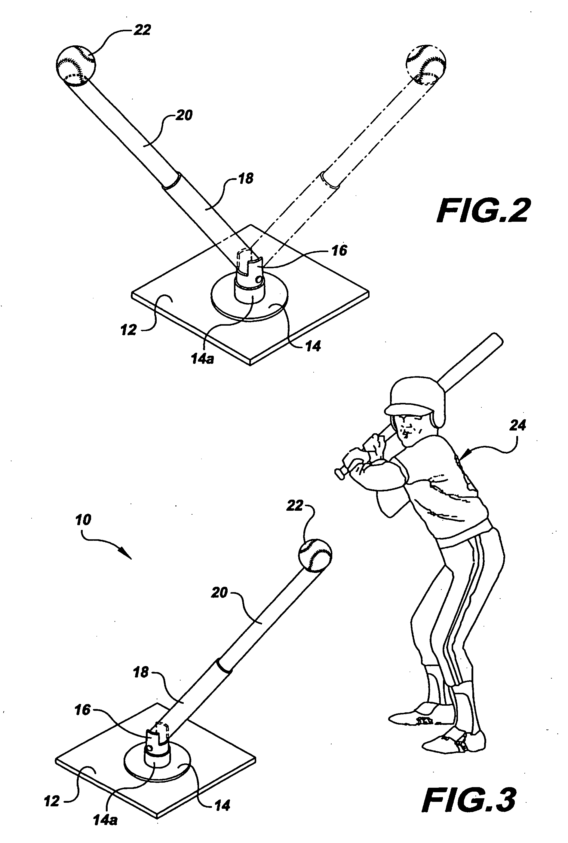 Angled hitting stand apparatus and method