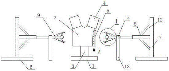 Mechanical grabbing type elasticity testing device for paper diaper