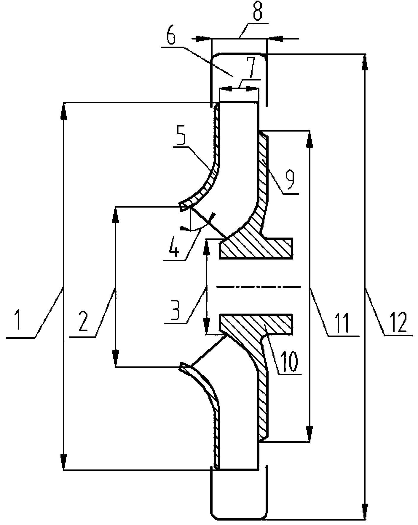 Method for designing hydraulic model of blade front bent type circulating booster pump