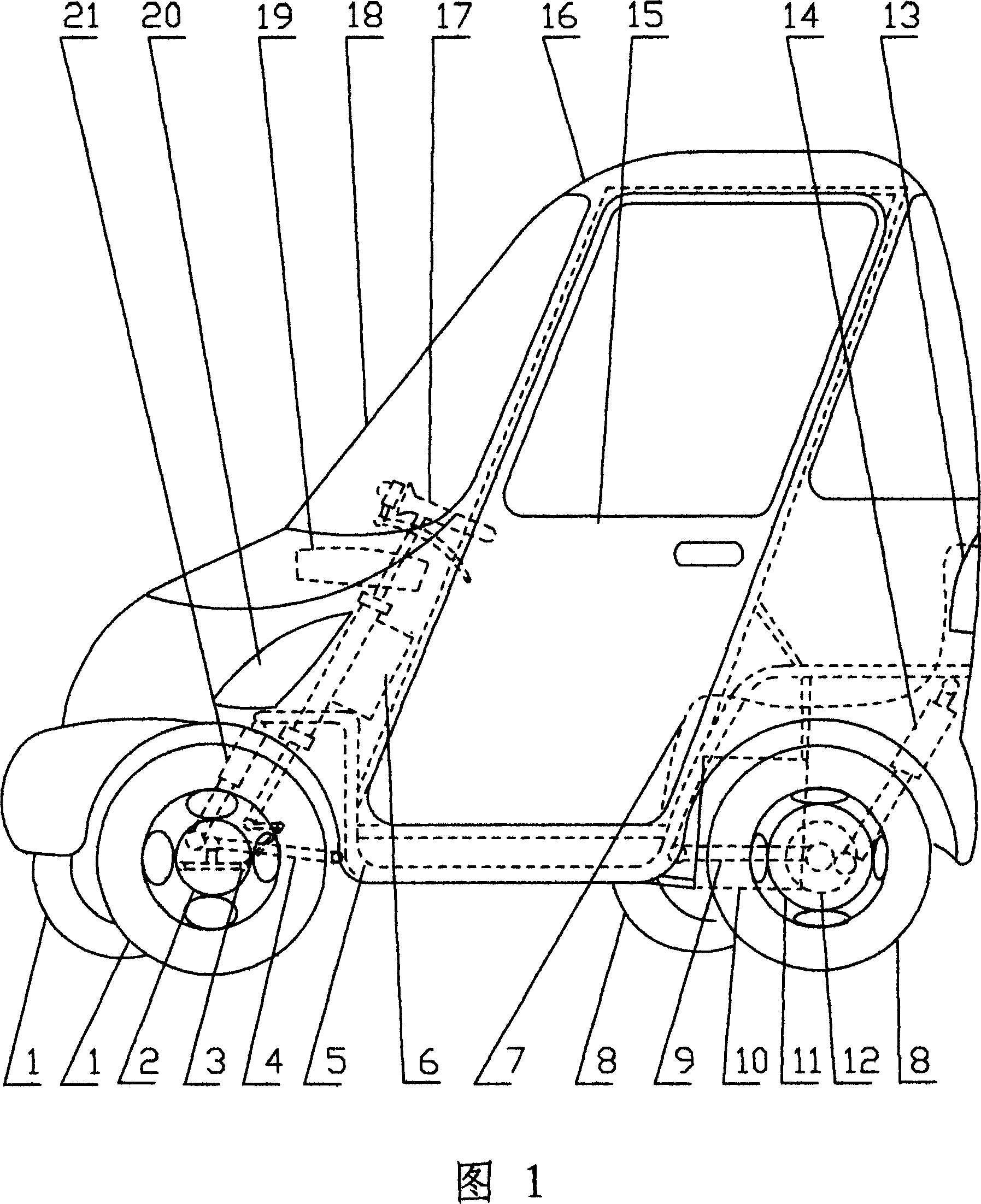 Van-type one-seater electric car