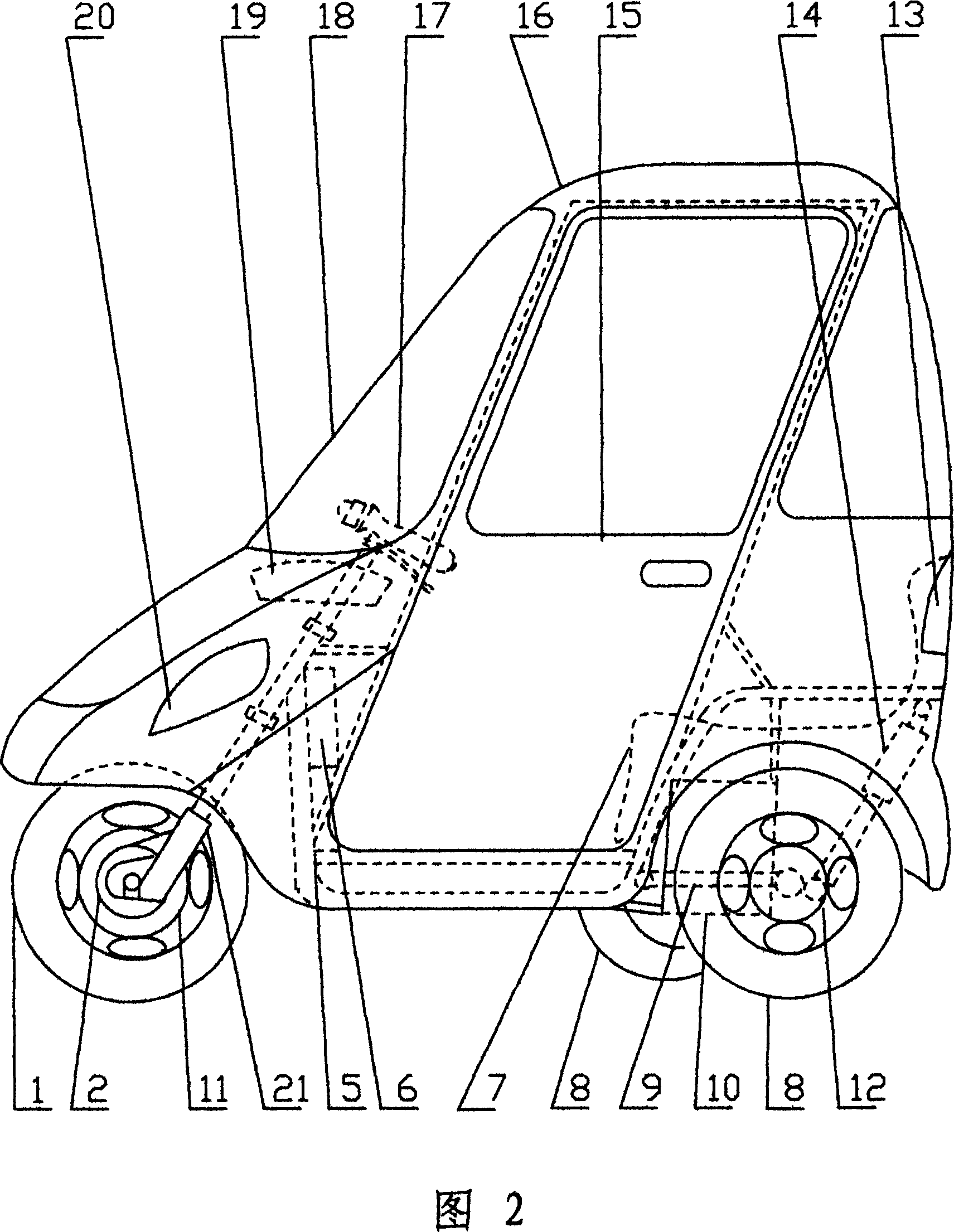 Van-type one-seater electric car