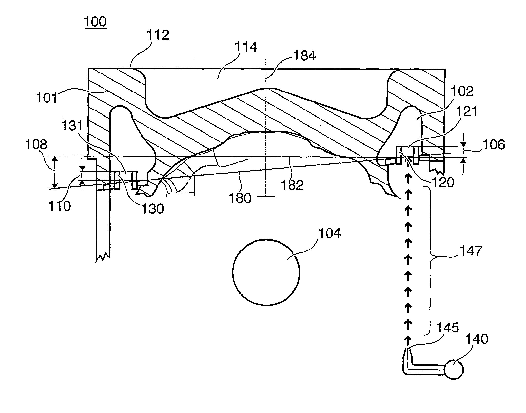 Piston for an internal combustion engine