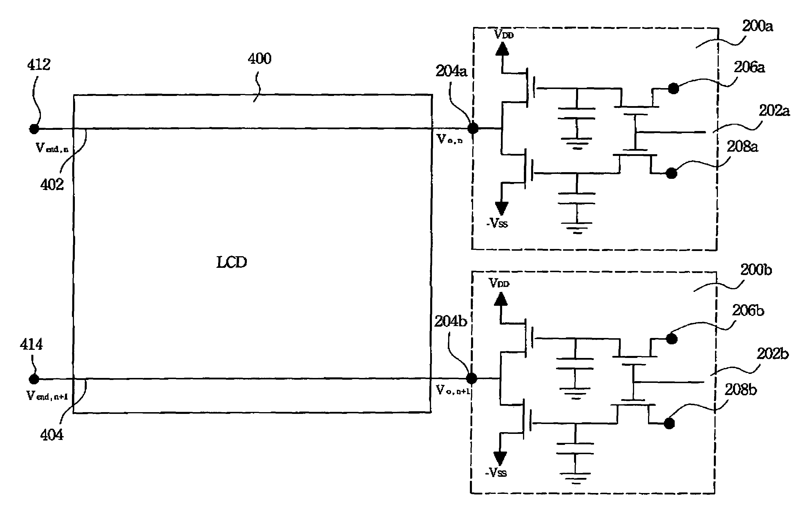 Control circuit for a common line