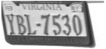 Method for horizontal tilt correction of number plate image