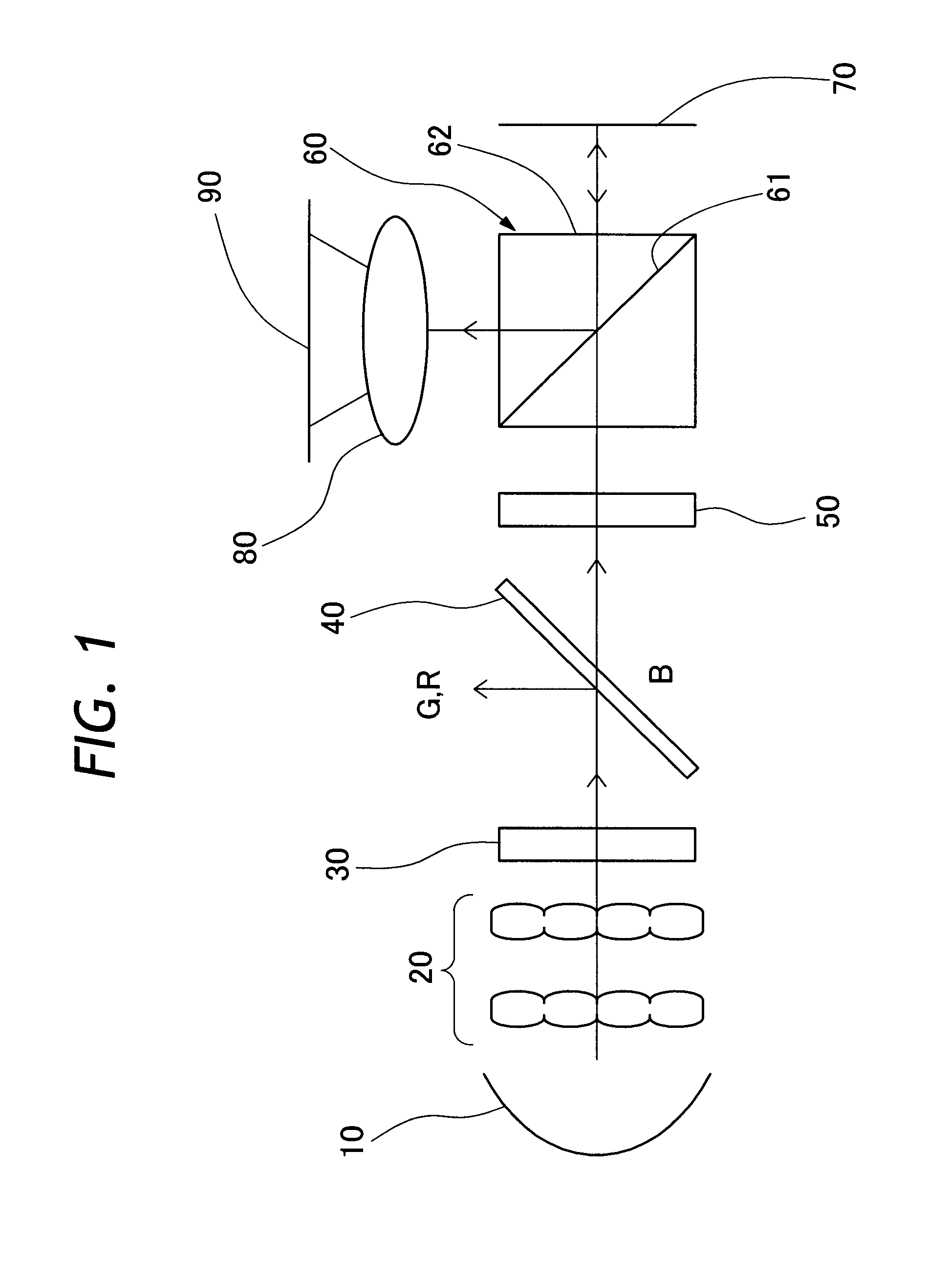 Optical filter, projection display, and method for manufacturing optical filter