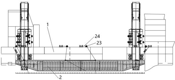 Process for separating upper floating body from lower floating body of offshore platform