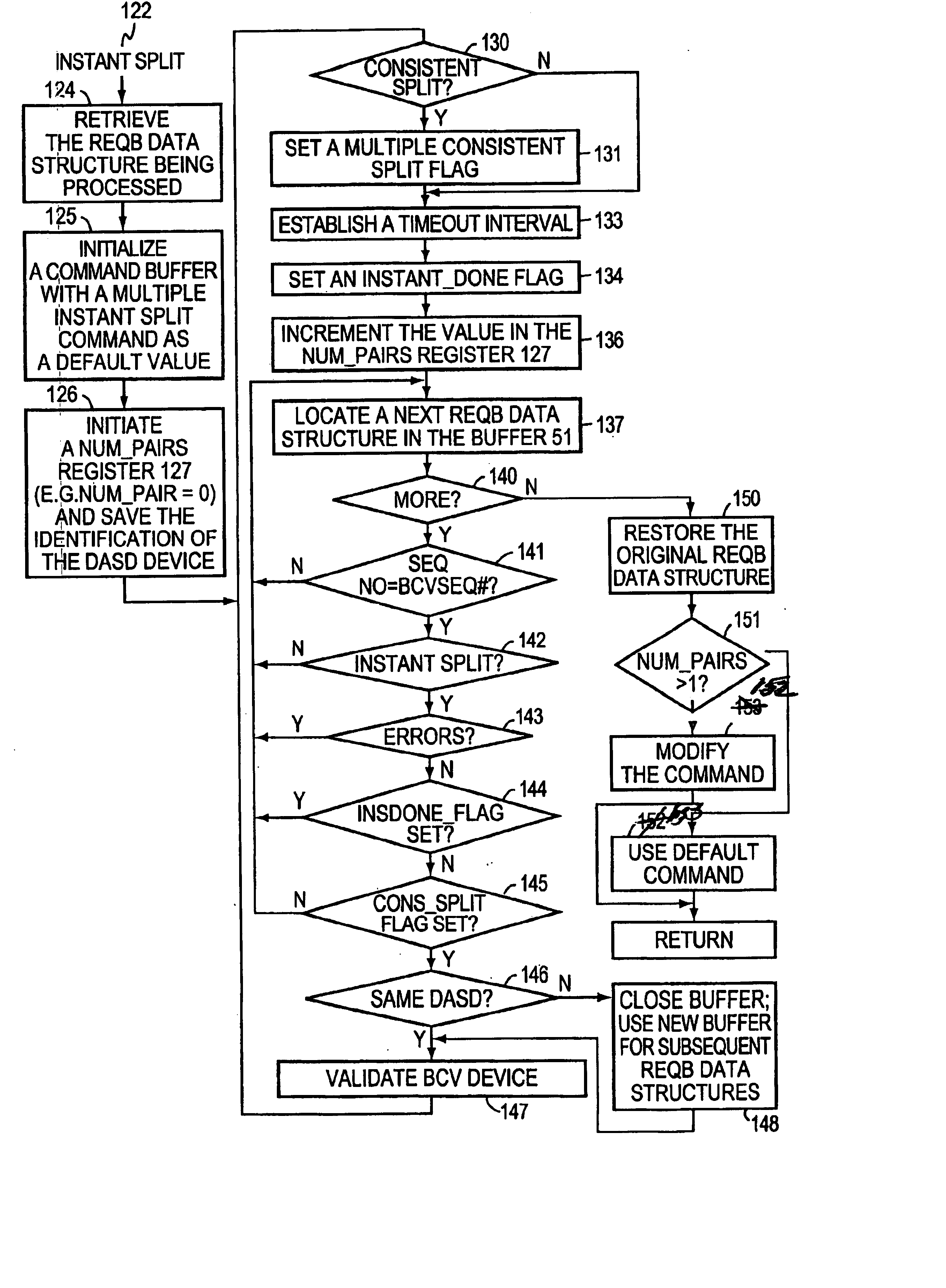 Method and apparatus for enabling consistent ancillary disk array storage device operations with respect to a main application