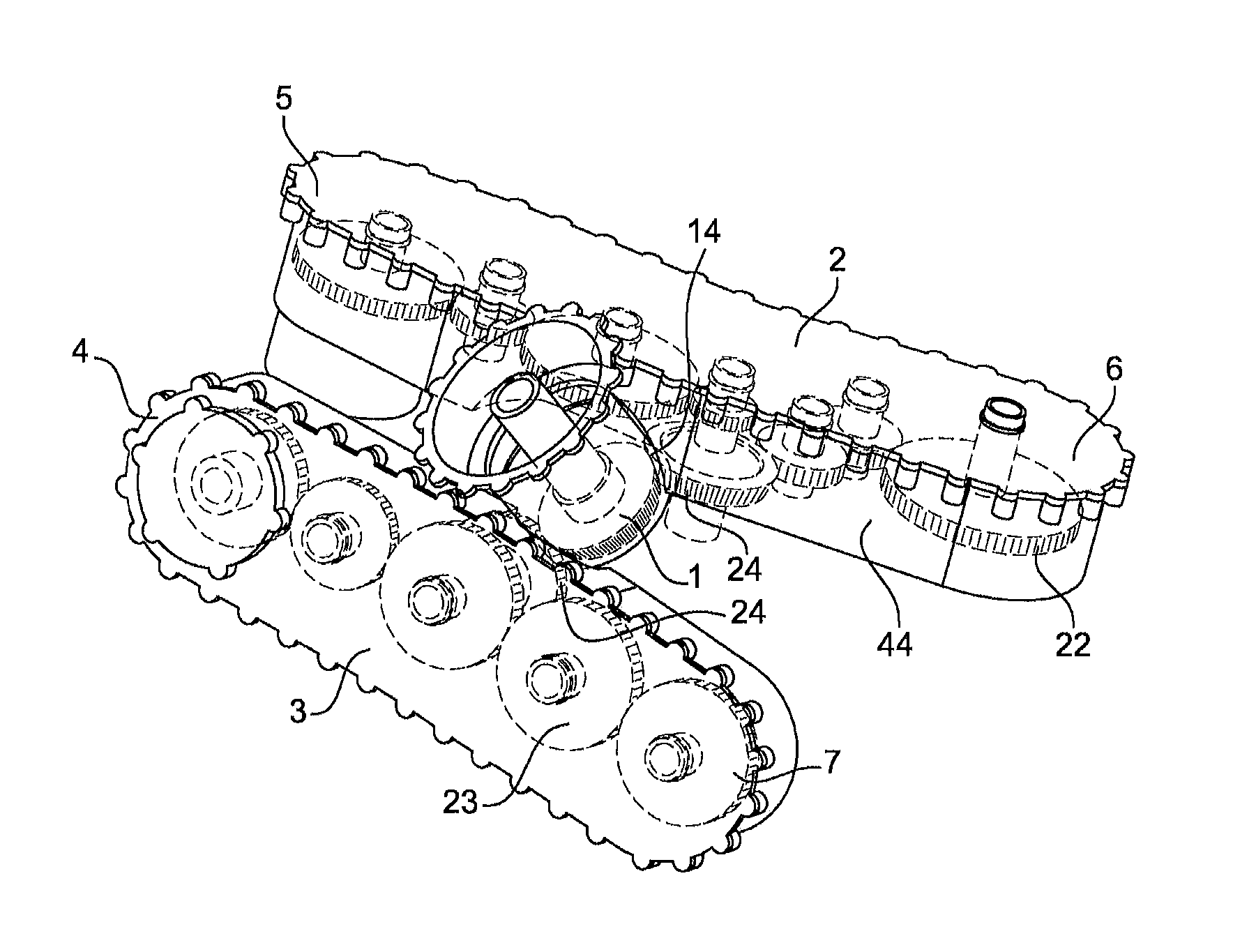 Housing for driving an apparatus for a turbine engine