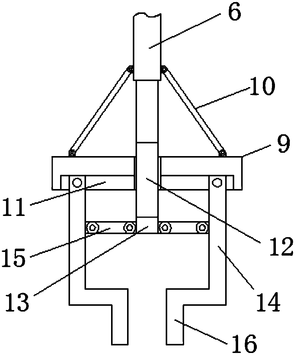 A clamping device for heat treatment of agricultural machinery workpiece