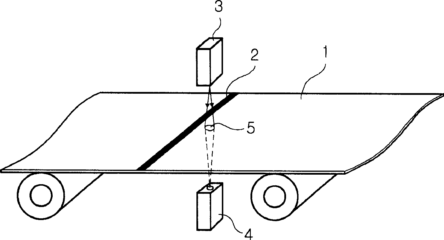 Apparatus and method for on-line detecting welding part of strip