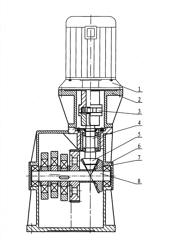 Transmission unit for coke pushing machine