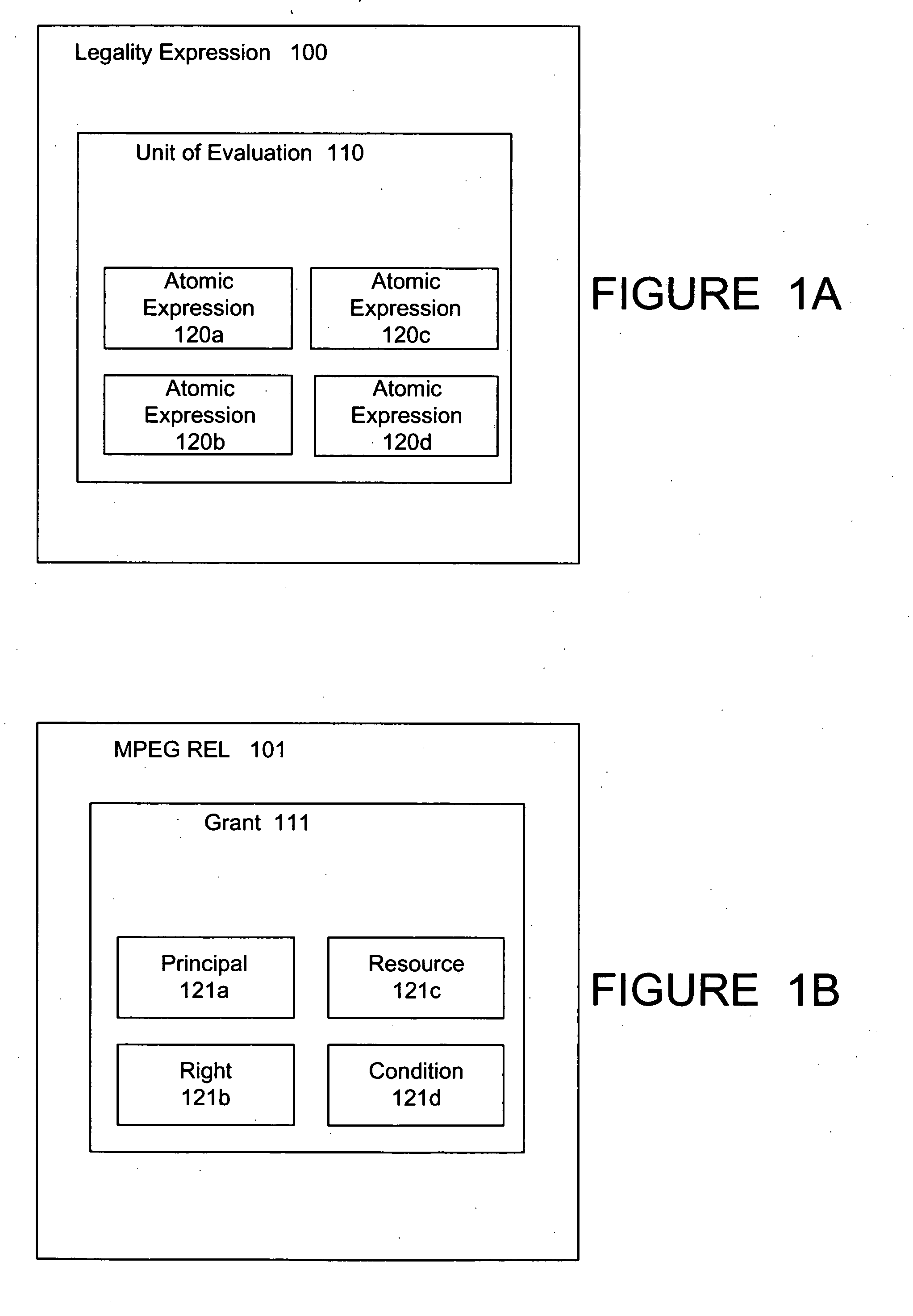 Method and system for processing grammar-based legality expressions