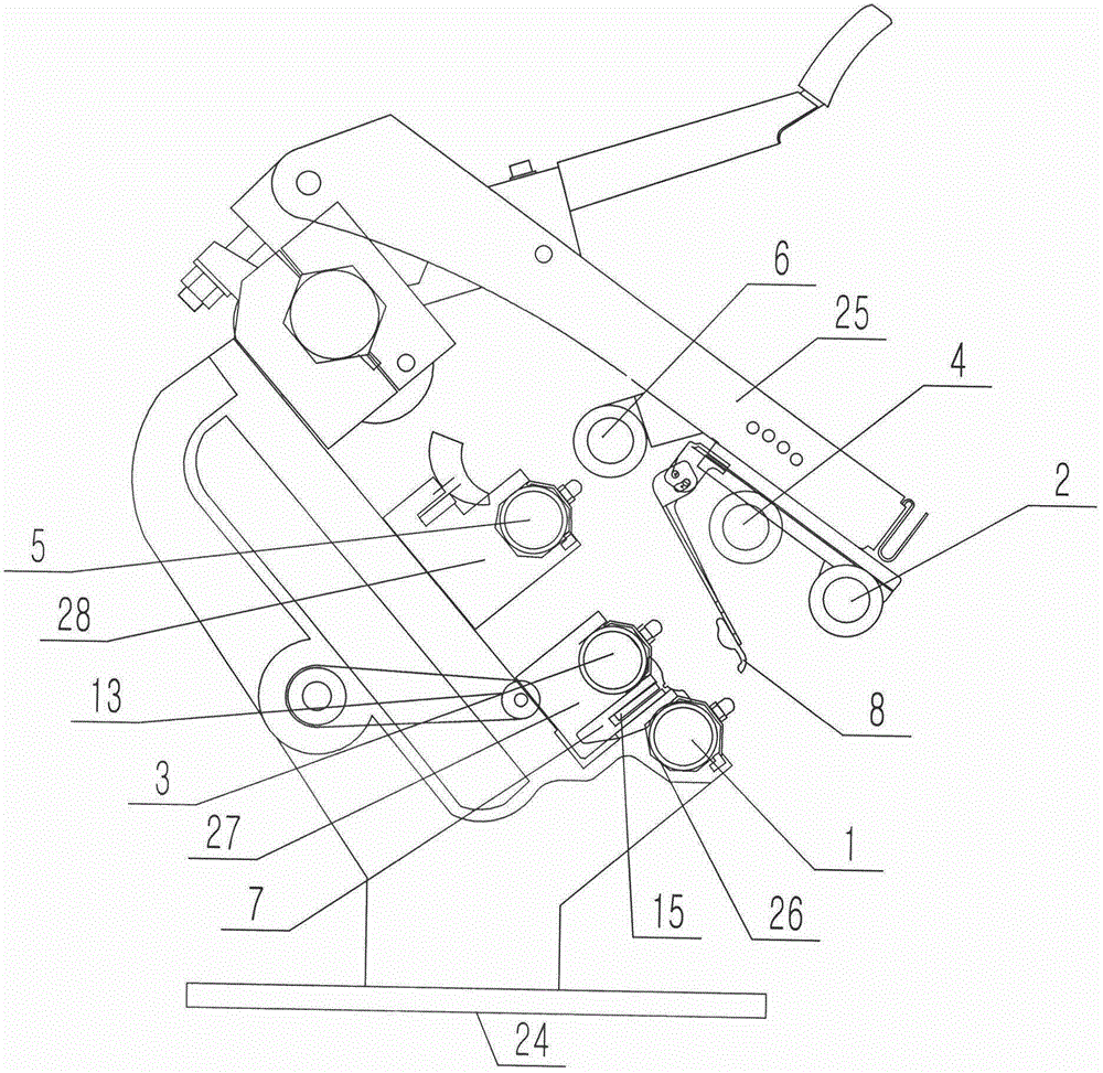 Drafting device in spinning frame