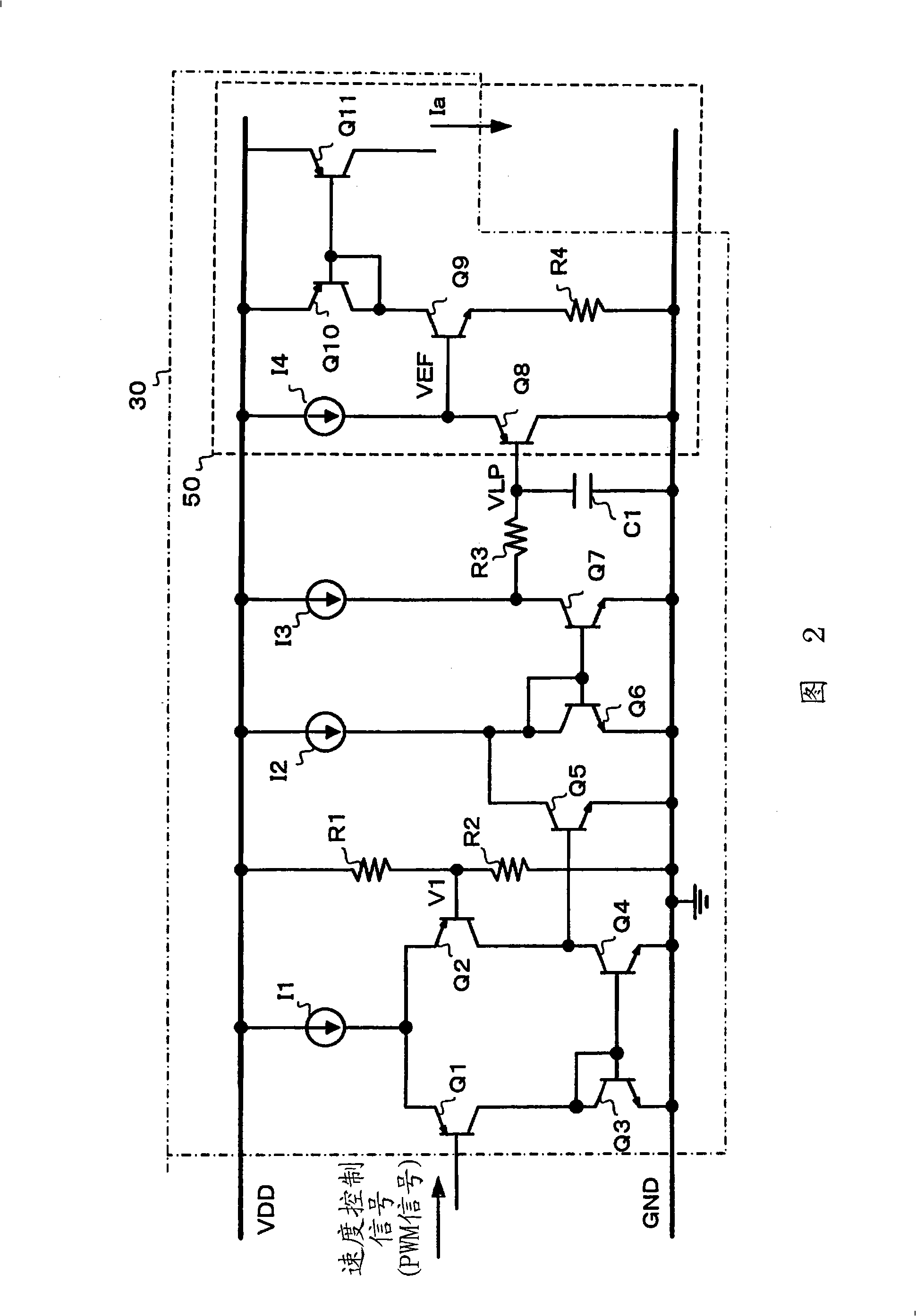 Motor speed control circuit