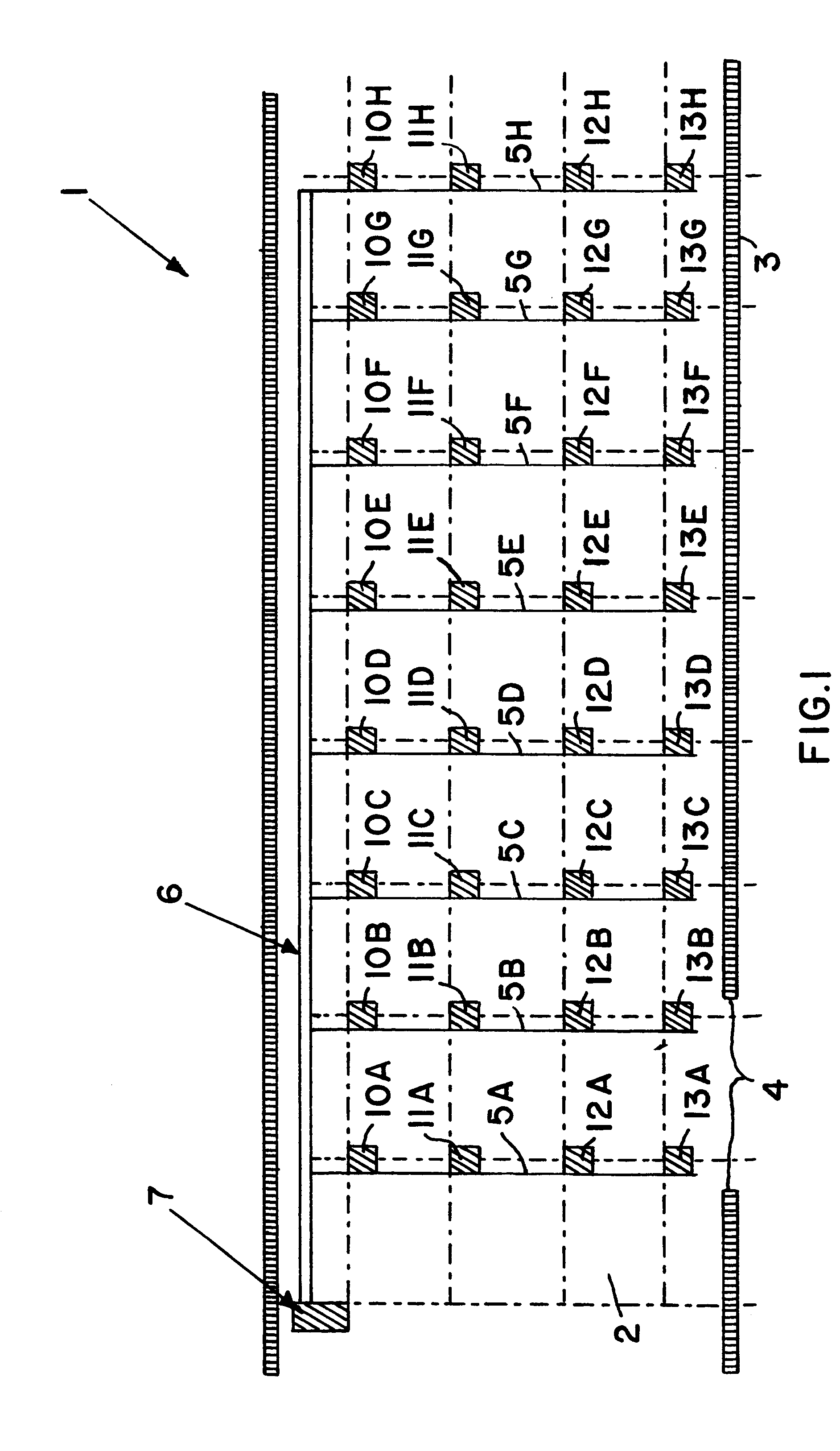Pneumatically actuated freight loading system for an aircraft