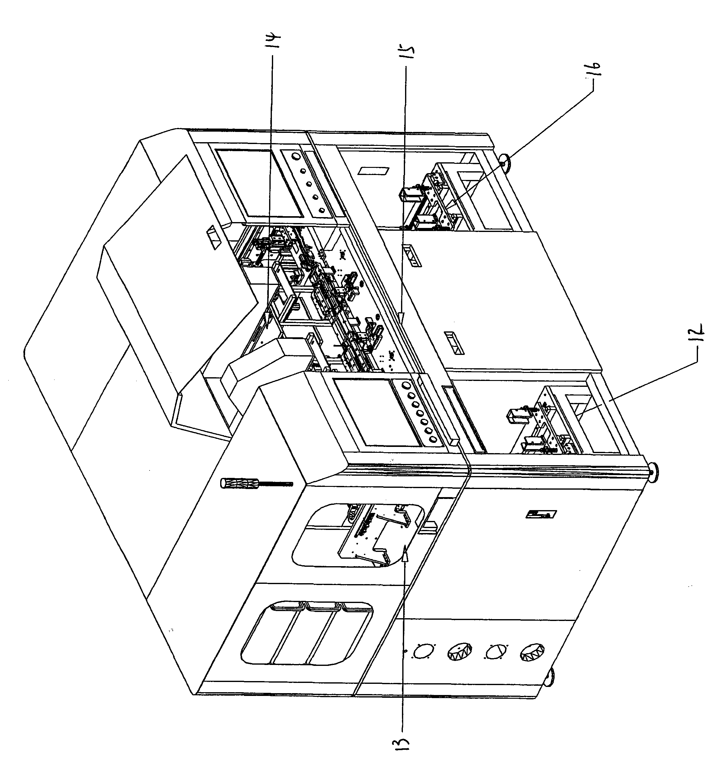 Ultrathin integrated circuit laser deburring machine flow passage unit device