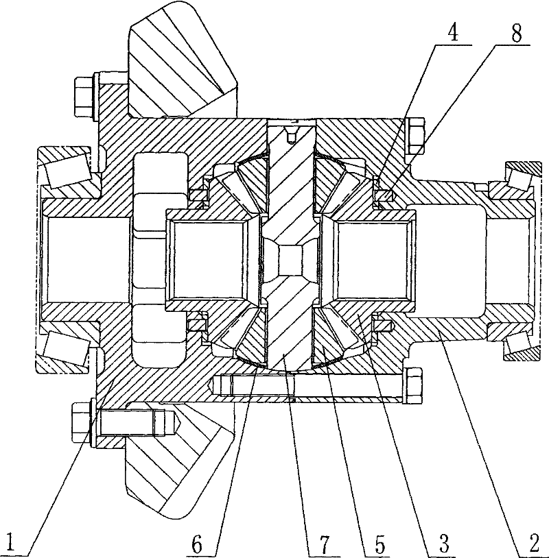 Differential mechanism with anti-wearing differential shell