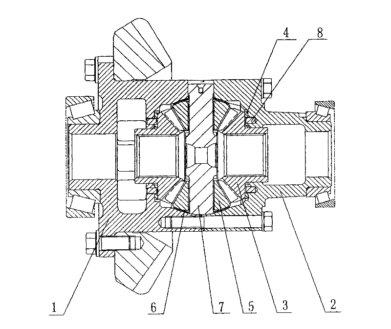 Differential mechanism with anti-wearing differential shell