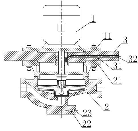 Pipeline centrifugal pump for ship