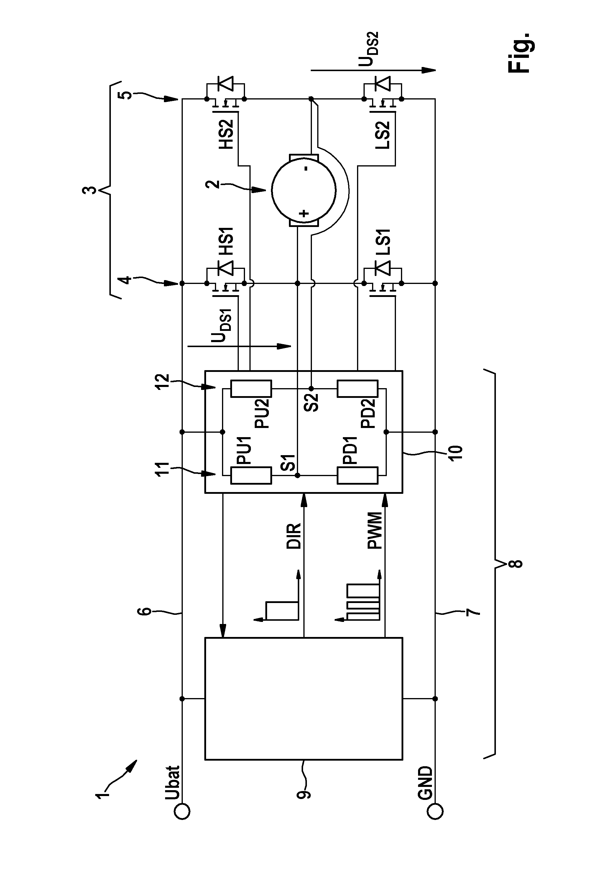 Power output stage, method for operation
