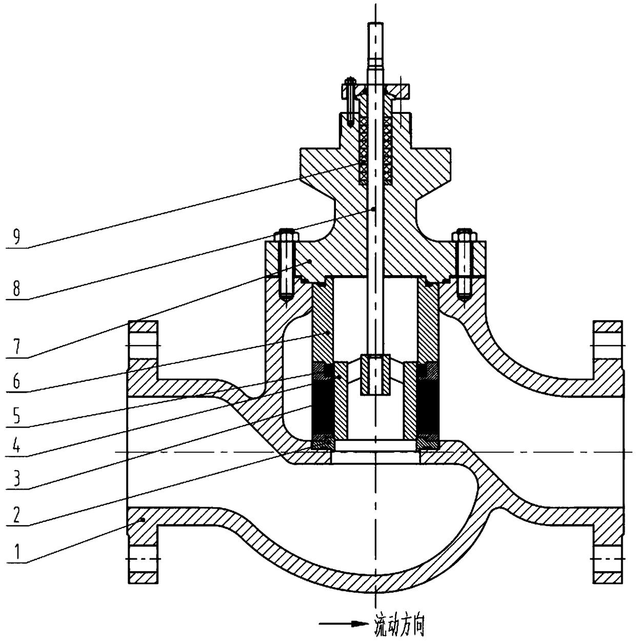 Maze type sleeve regulating valve