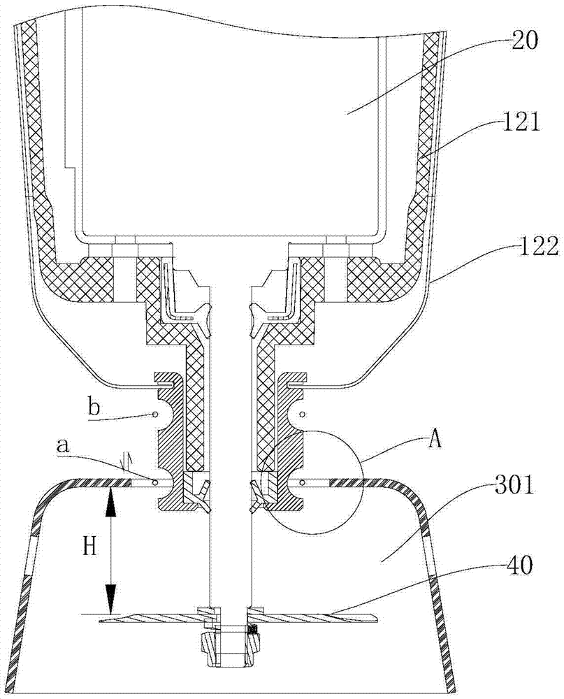 Food processor and machine head of food processor