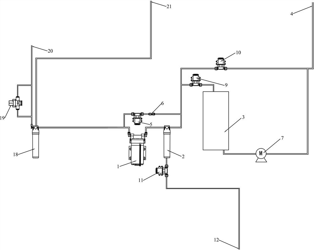 Water purifier with zero stale water output function and zero stale water output control method thereof