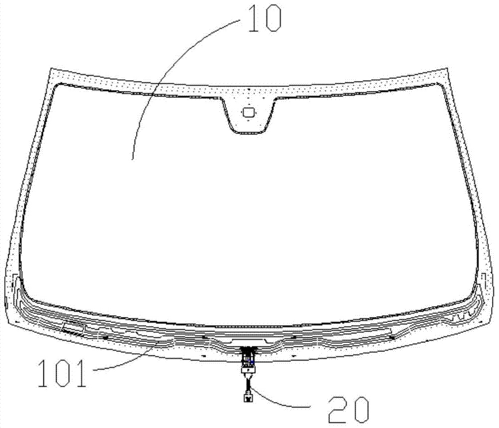 A screen printing method of automobile glass heating wire and its printing screen