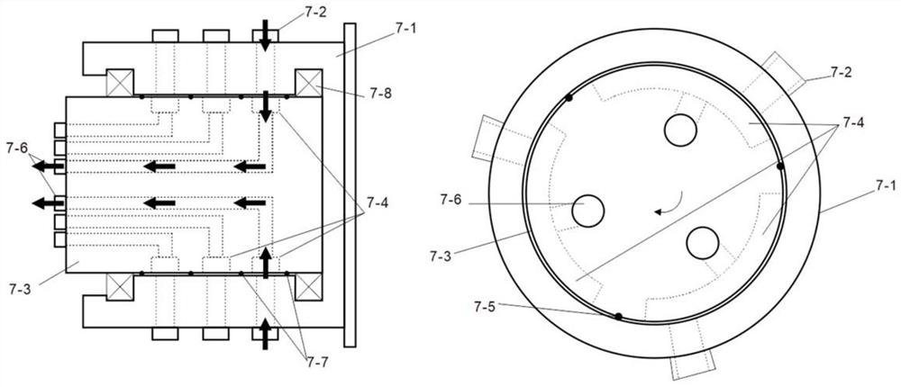 Arm type centrifugal machine high-centrifugal-force environment high-pressure liquid conveying system