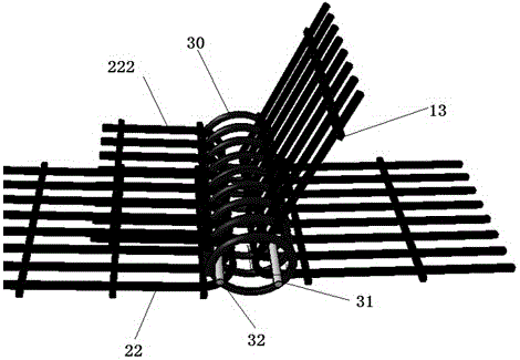 Double-wall type ribbed stone cutoff wall and construction method thereof