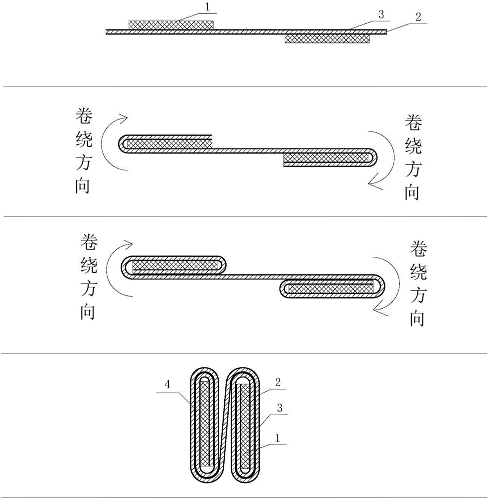 Winding type high-voltage battery