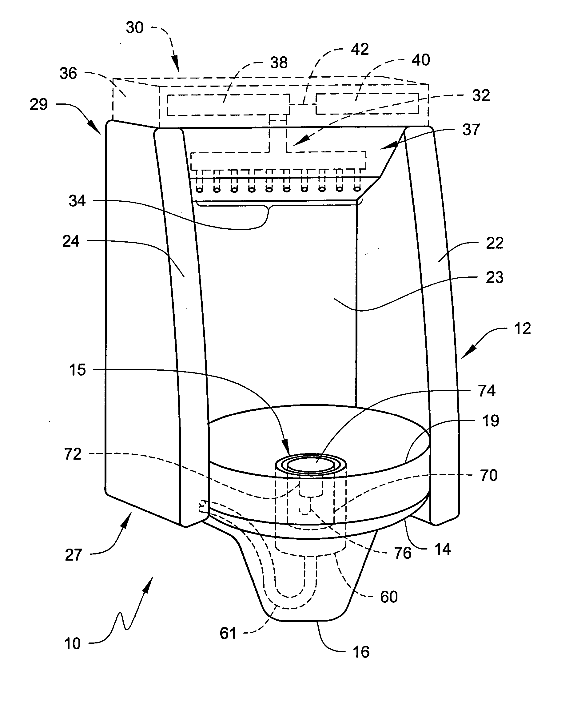 Cartridge apparatus for urinal