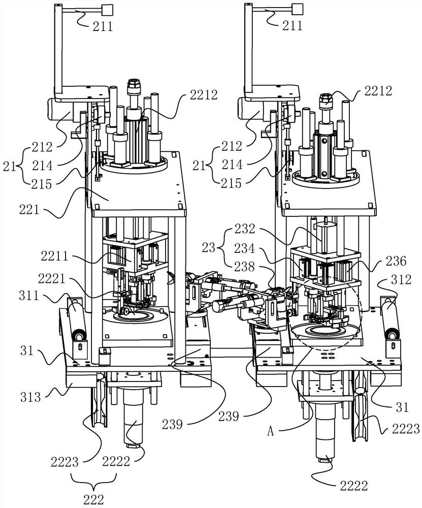 Continuous welding device for mask ear loops and mask production line