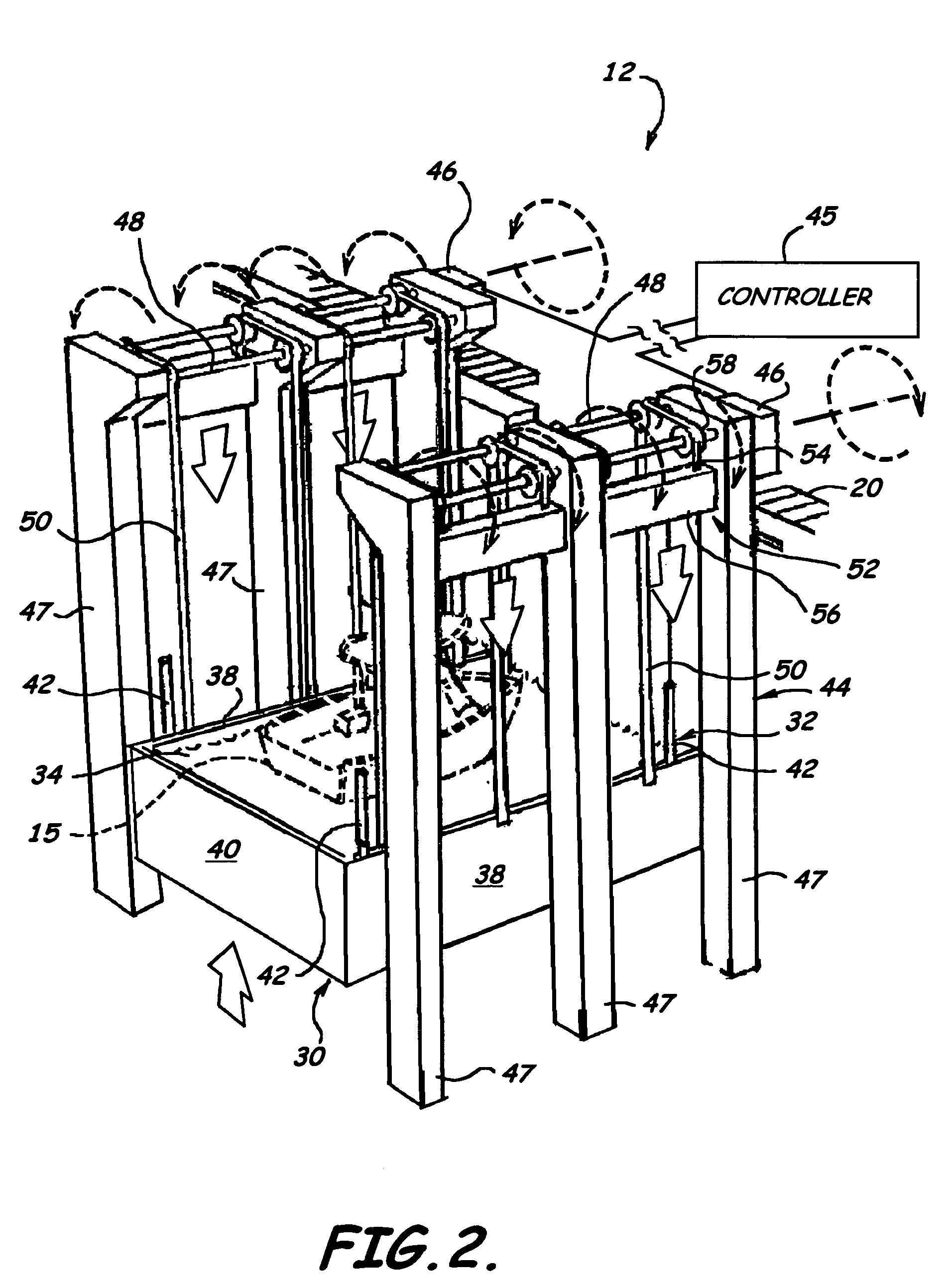 Vessel transfer system and associated methods