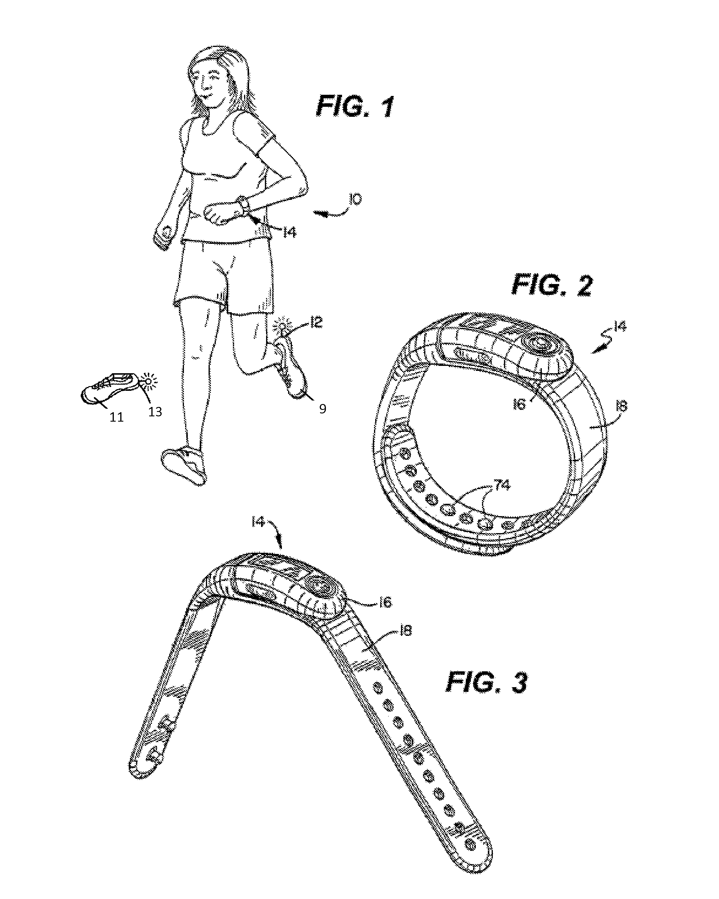 Wearable device assembly having athletic functionality