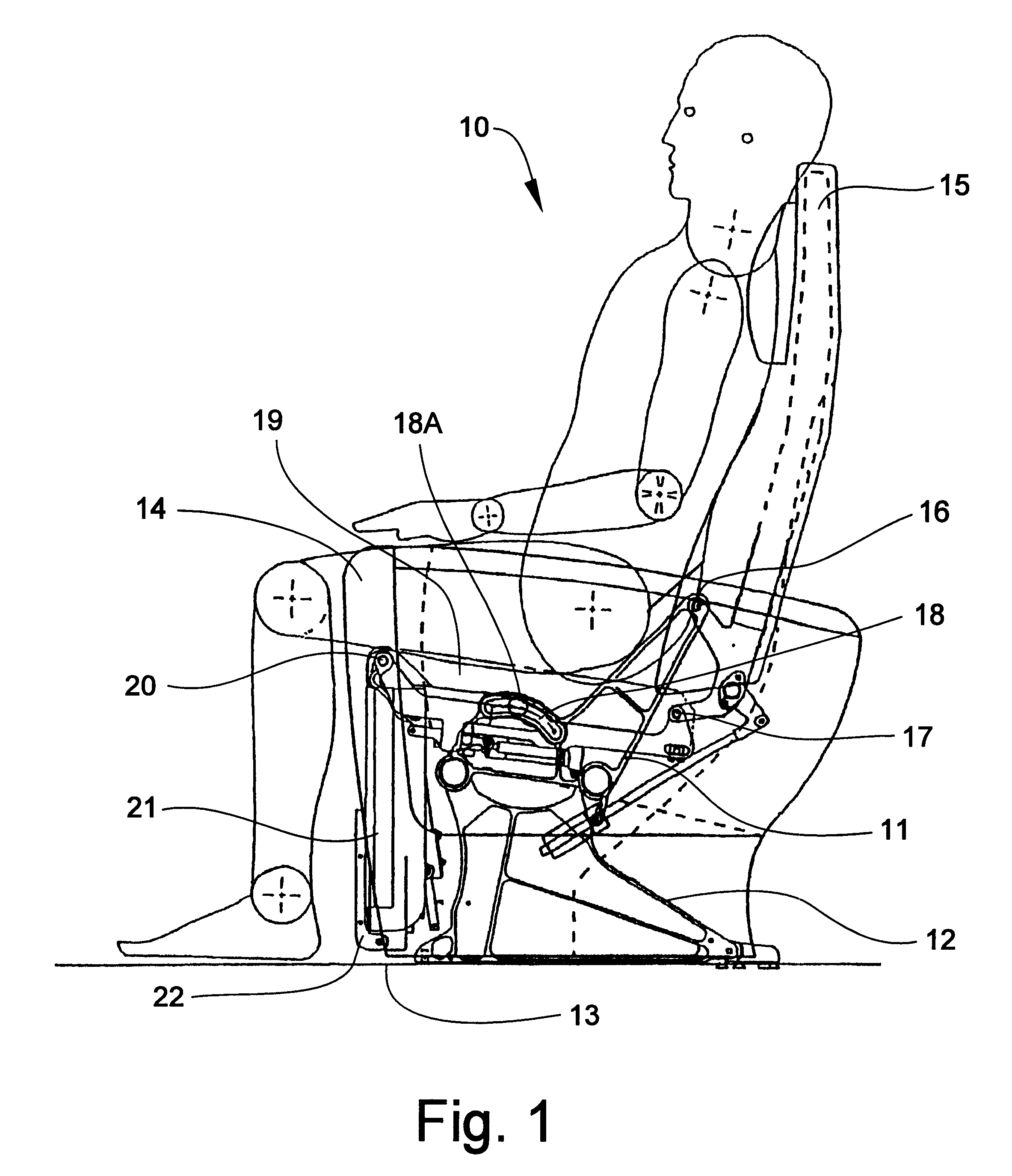 Passenger seat with variable length seat bottom