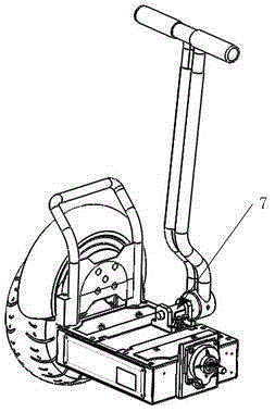 Handlebar steering angle controller device of balance car