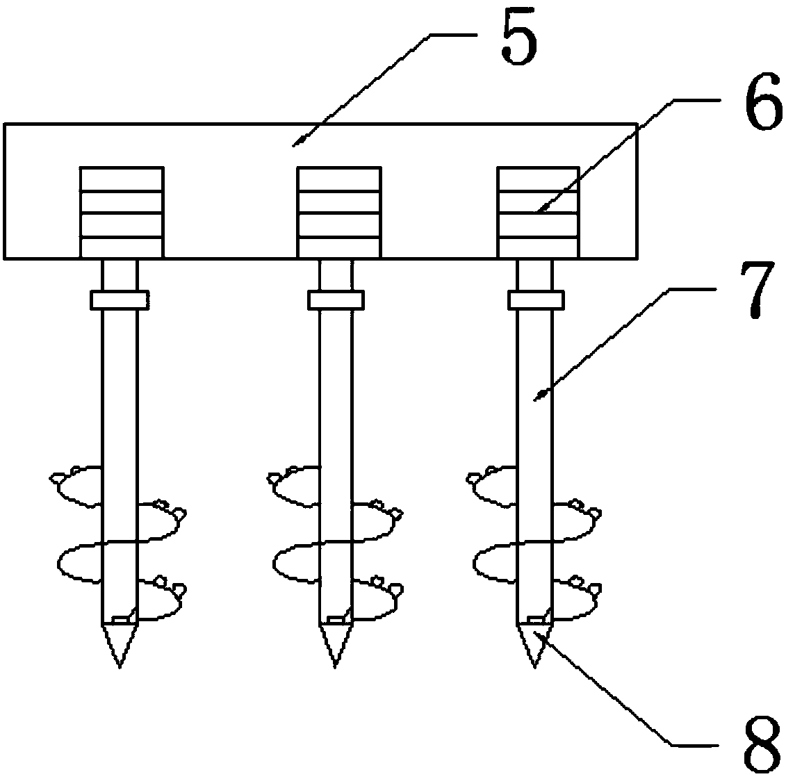 Vertical rotary tiller for promoting rock to form soil on purple soil thin layer slope