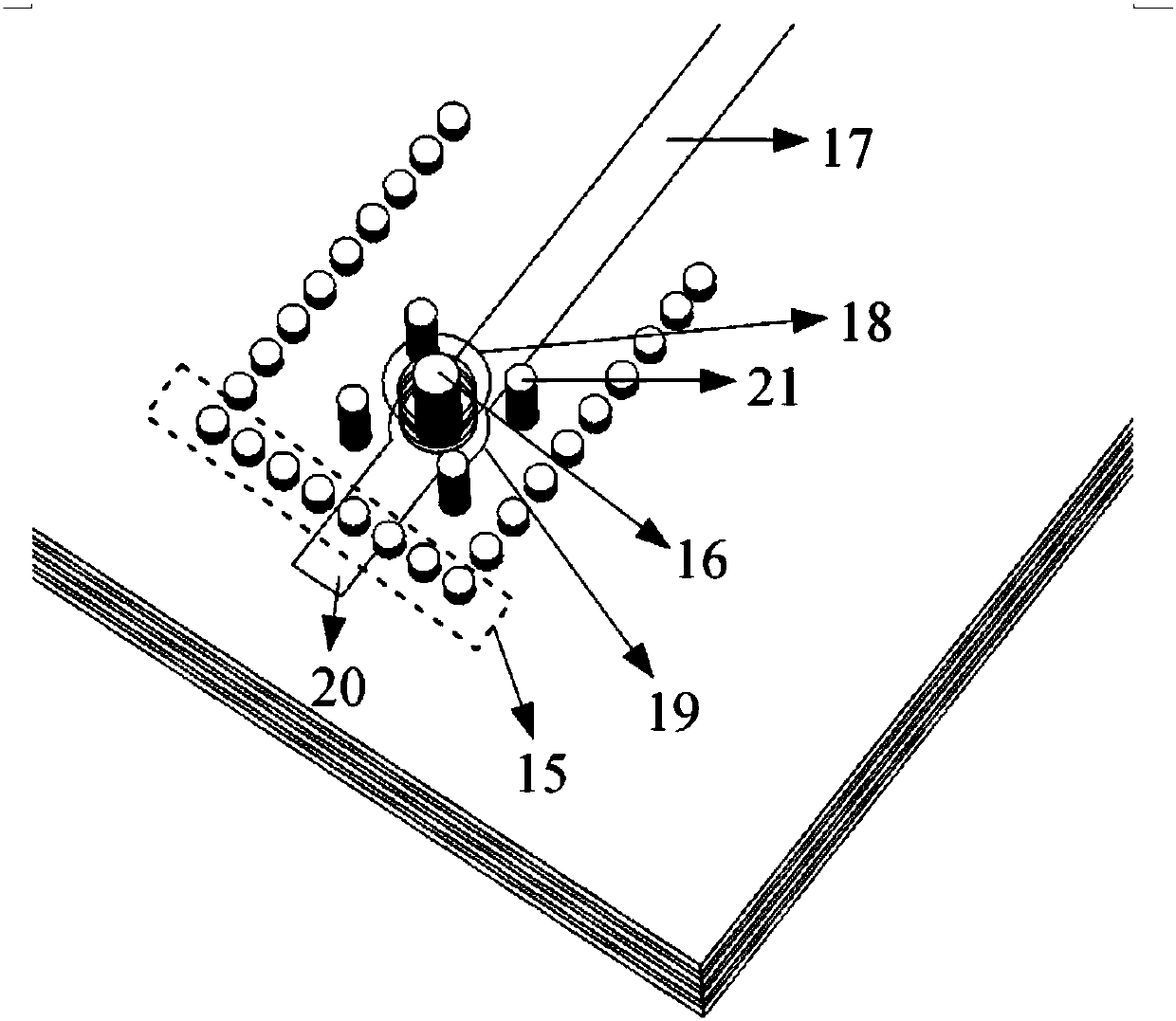 Array antenna structure and multilayer via-hole structure