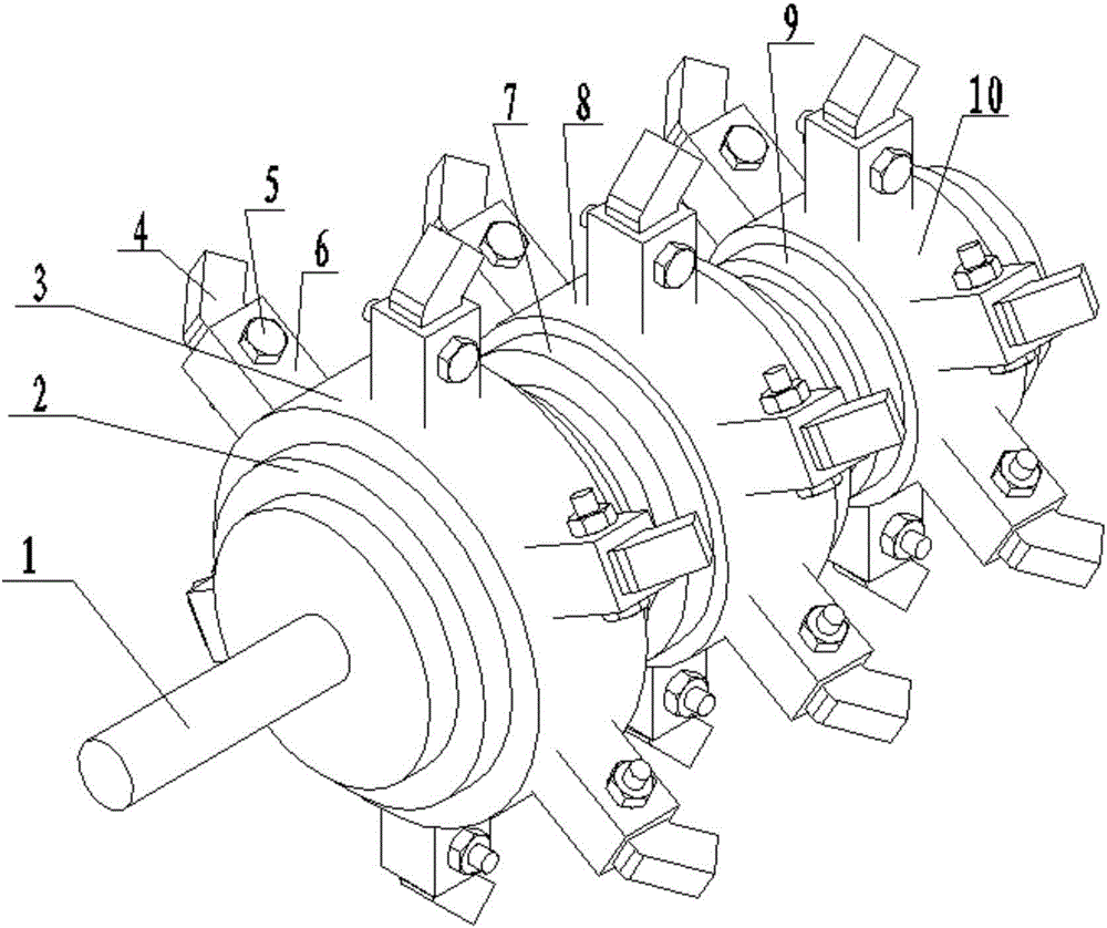 Combined type tool for cutting tuyere second jacket of blast furnace