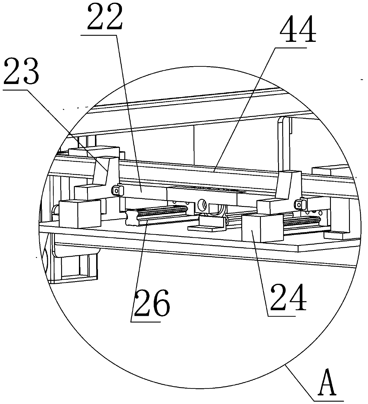 Butt-joint transportation device for photovoltaic production line and butt-joint transportation method