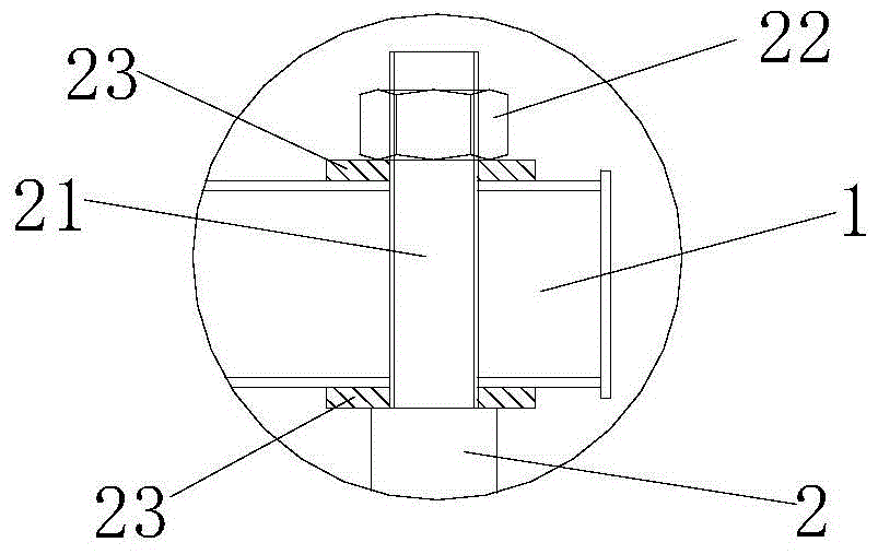 A frame structure of inner tension tail of plate chain bucket elevator