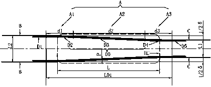 1435/1520 mm gauge track transition connection section suitable for freight trains of variable gauge railways