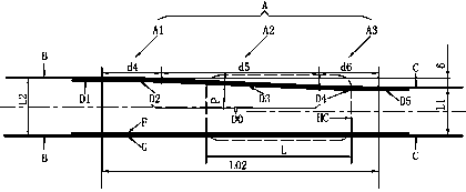 1435/1520 mm gauge track transition connection section suitable for freight trains of variable gauge railways
