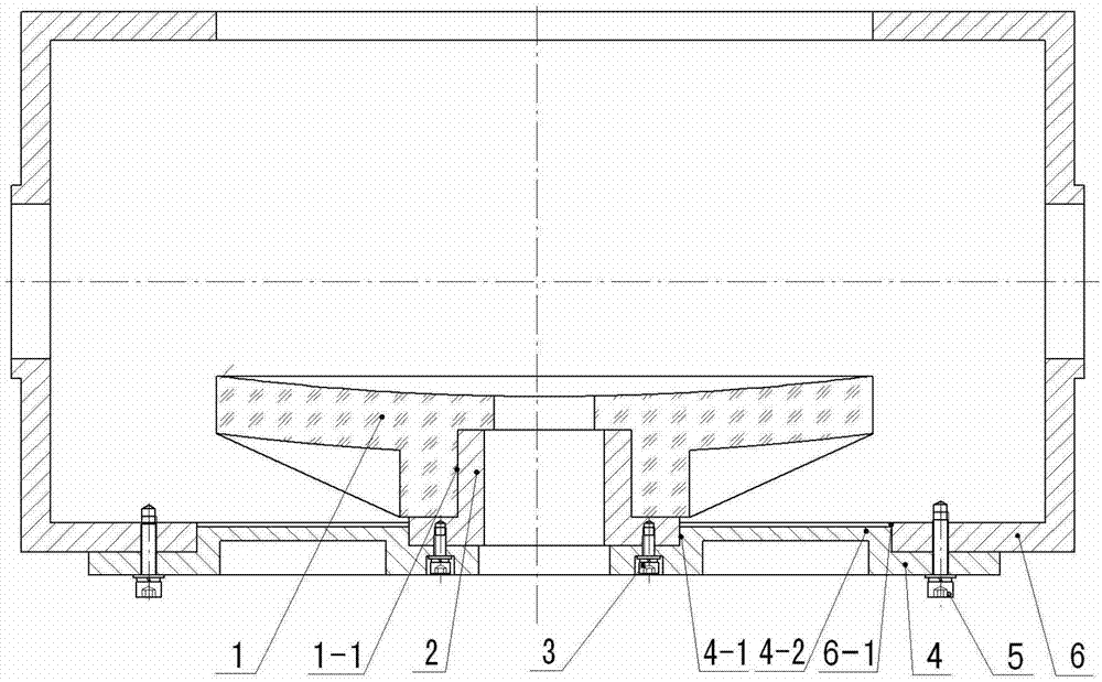 Primary mirror floating support mechanism with positioning film