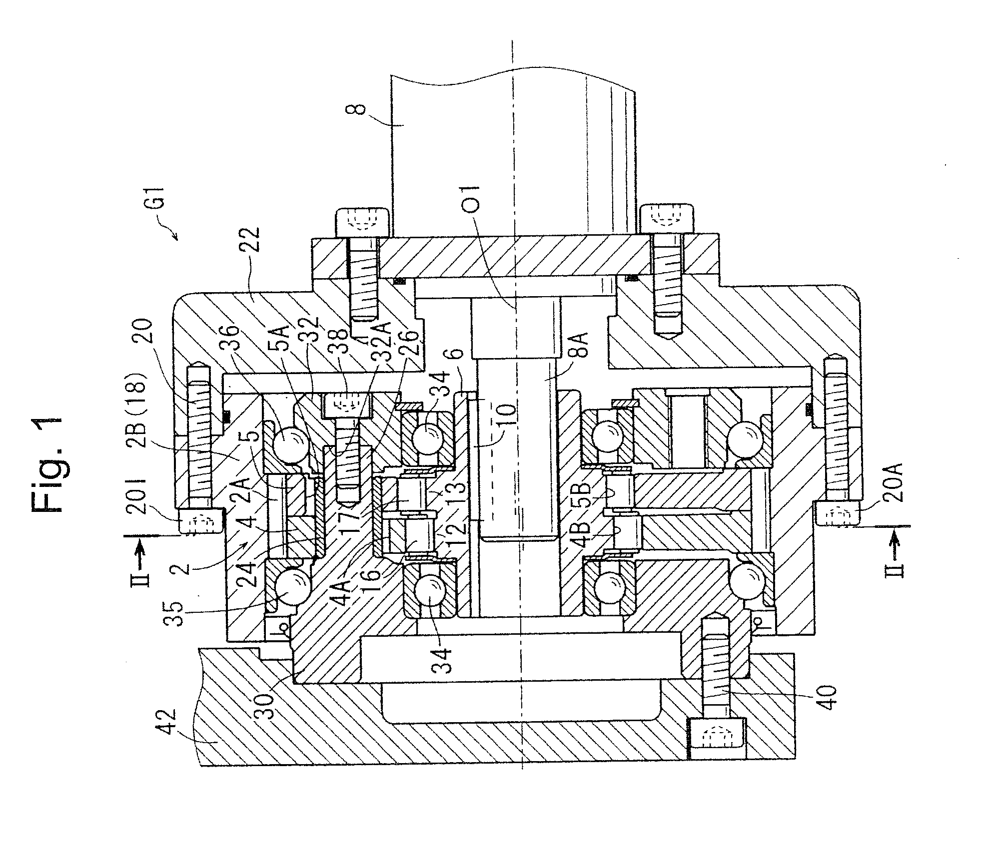 Speed reducer incorporating portion structure, incorporating method, and eccentric oscillating type speed reducer