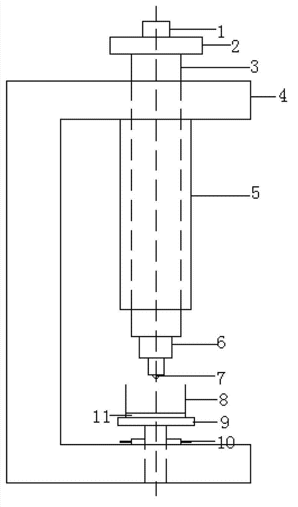 Continuous loading indentation stress corrosion tester and test method therefor
