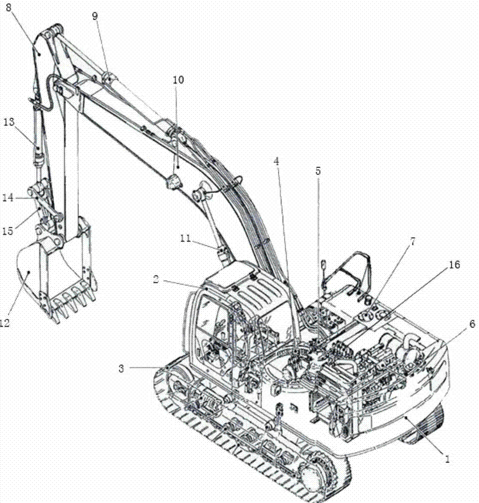 Single handle control method and system for excavator