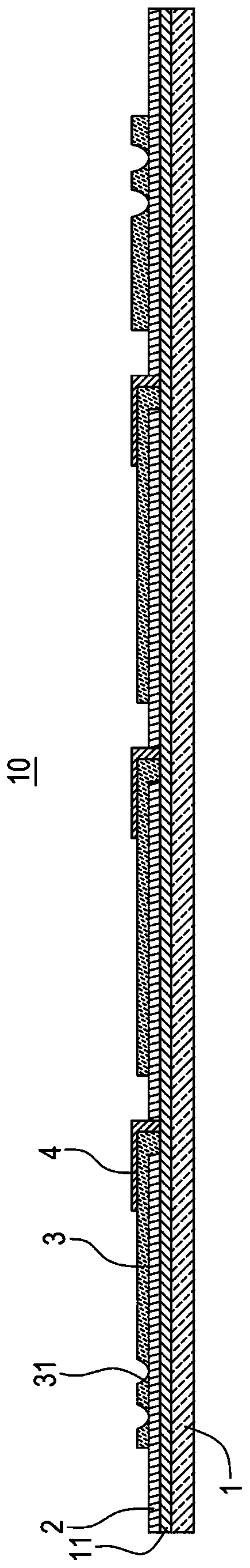 Packaging structure with groove