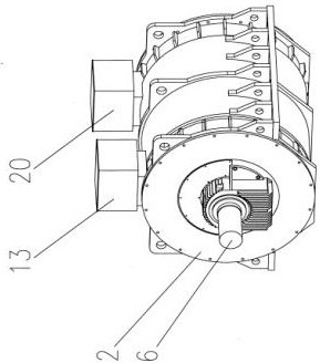 High-power marine permanent magnet propulsion motor with double stators and double rotors